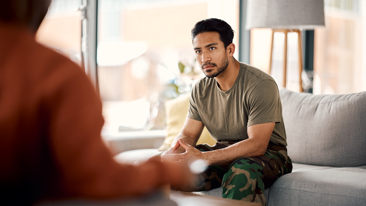 veteran in a therapy session